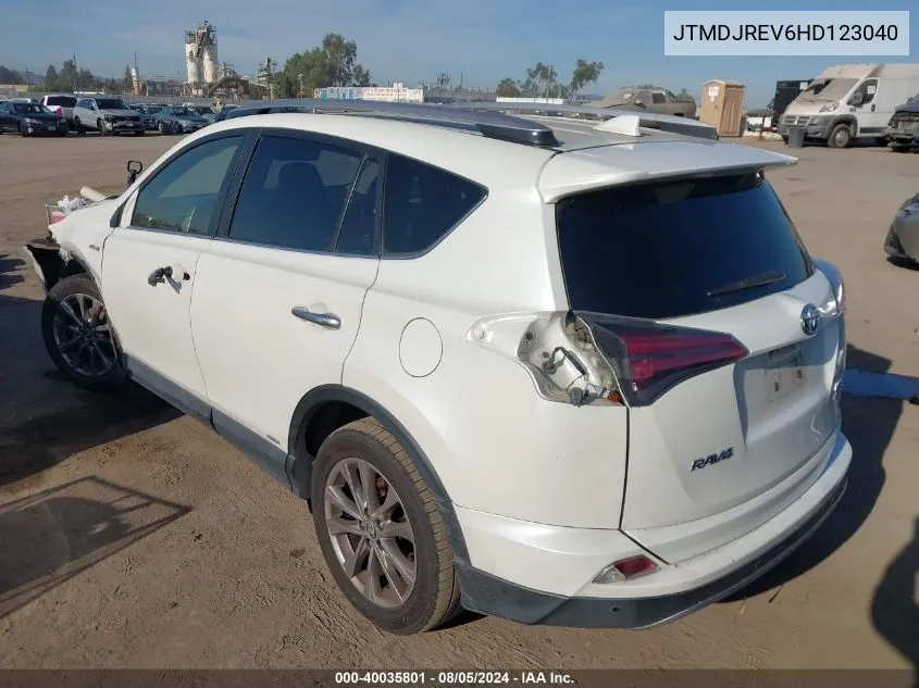 JTMDJREV6HD123040 2017 Toyota Rav4 Hybrid Limited