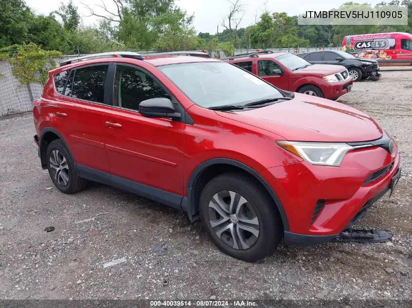 2017 Toyota Rav4 Le VIN: JTMBFREV5HJ110905 Lot: 40039514