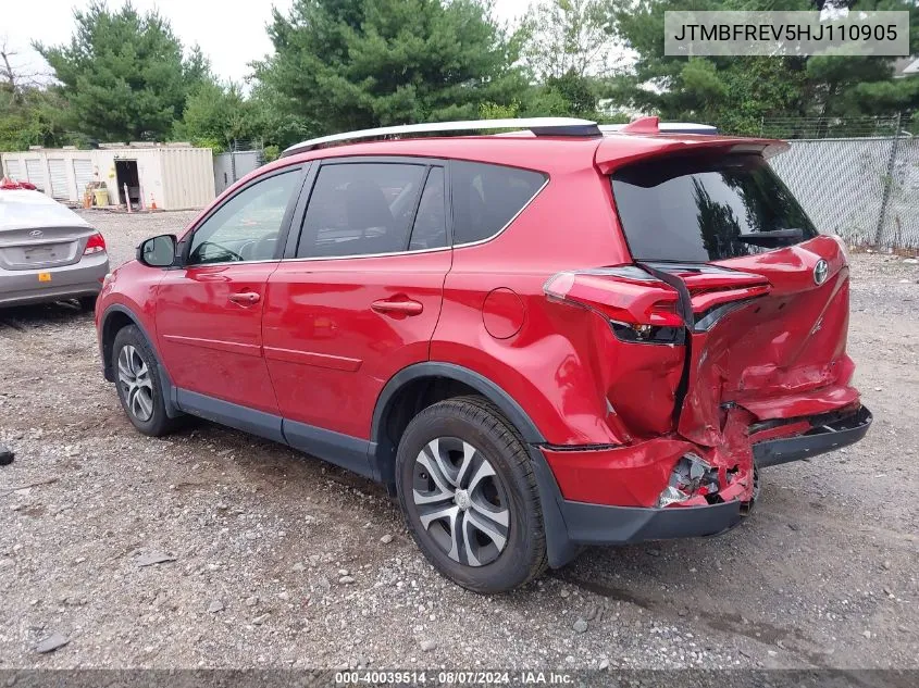 JTMBFREV5HJ110905 2017 Toyota Rav4 Le