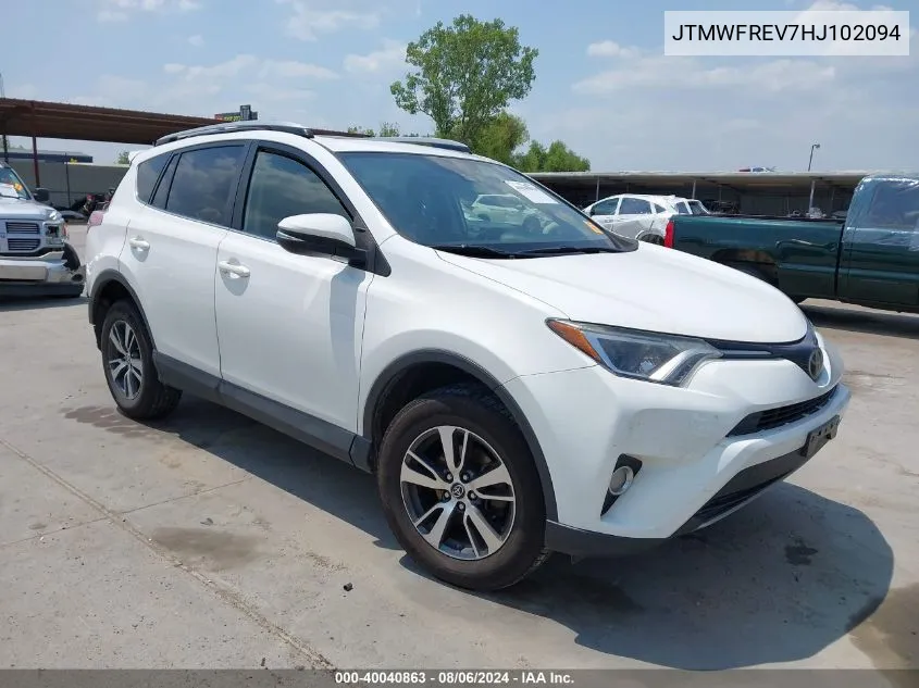 2017 Toyota Rav4 Xle VIN: JTMWFREV7HJ102094 Lot: 40040863