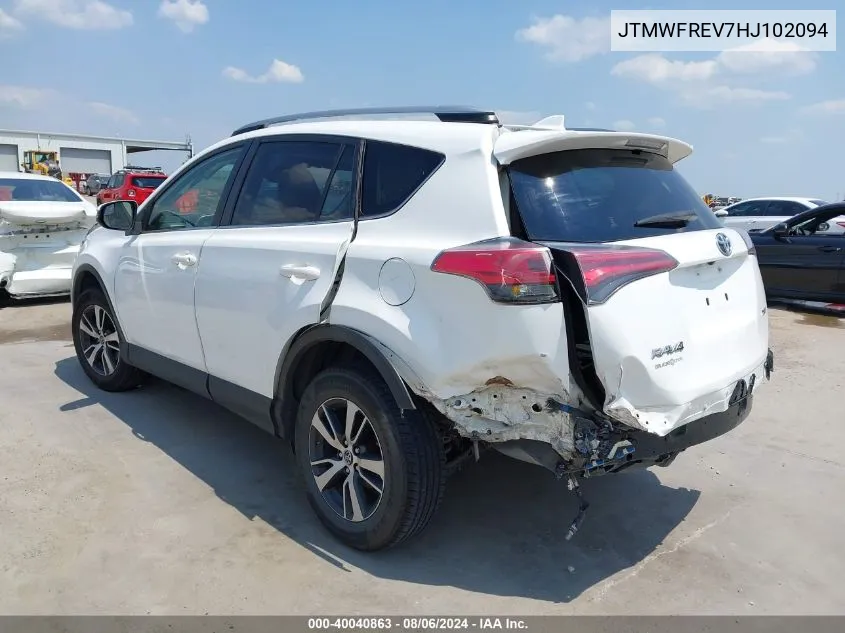 JTMWFREV7HJ102094 2017 Toyota Rav4 Xle