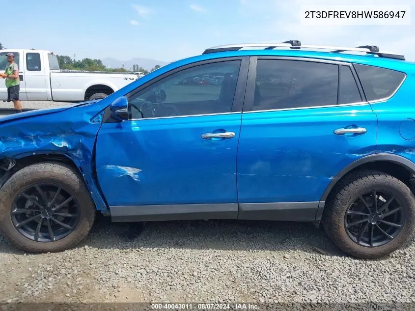 2T3DFREV8HW586947 2017 Toyota Rav4 Limited