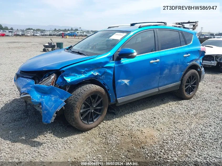 2T3DFREV8HW586947 2017 Toyota Rav4 Limited