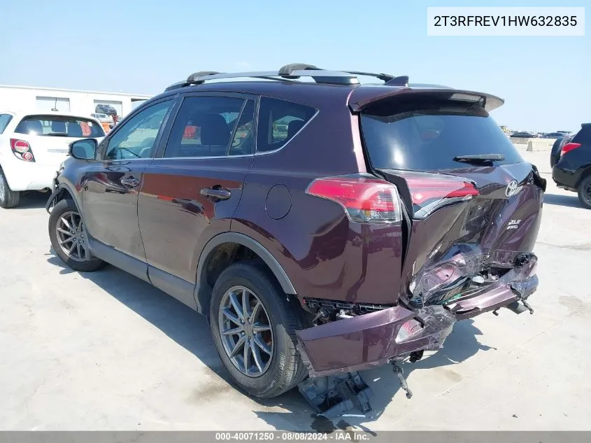 2T3RFREV1HW632835 2017 Toyota Rav4 Xle