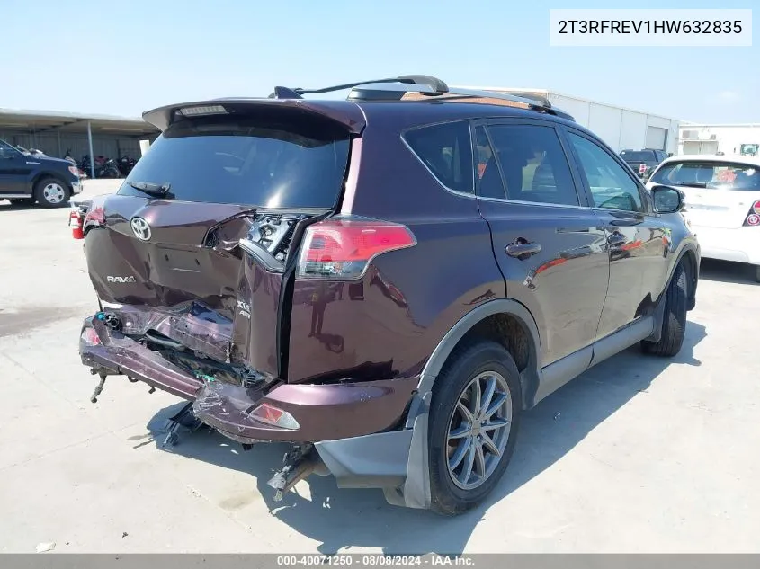 2T3RFREV1HW632835 2017 Toyota Rav4 Xle