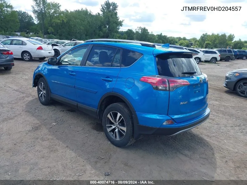 2017 Toyota Rav4 Xle VIN: JTMRFREV0HD204557 Lot: 40074716