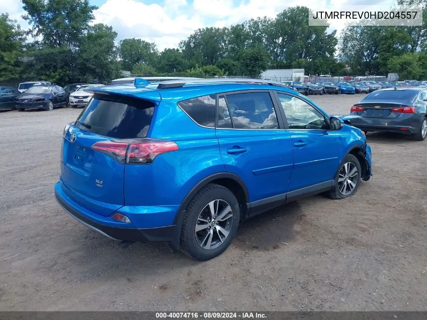 2017 Toyota Rav4 Xle VIN: JTMRFREV0HD204557 Lot: 40074716