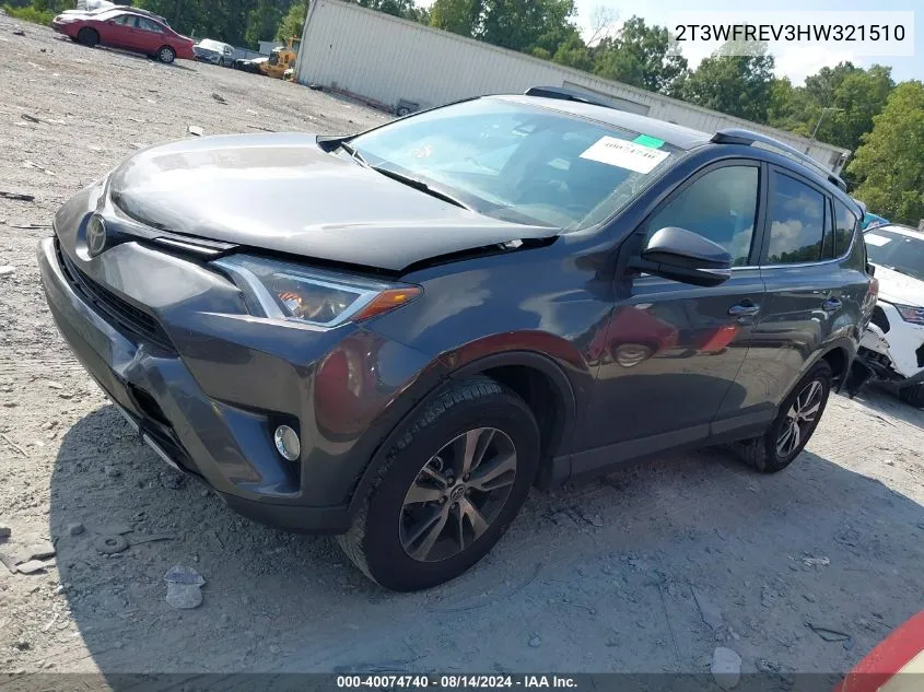 2T3WFREV3HW321510 2017 Toyota Rav4 Xle