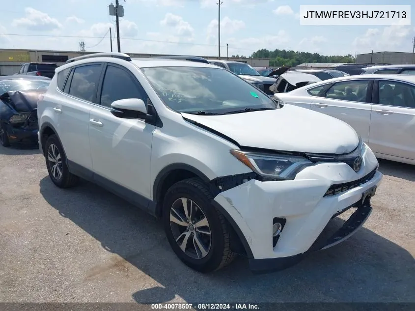 2017 Toyota Rav4 Xle VIN: JTMWFREV3HJ721713 Lot: 40078507