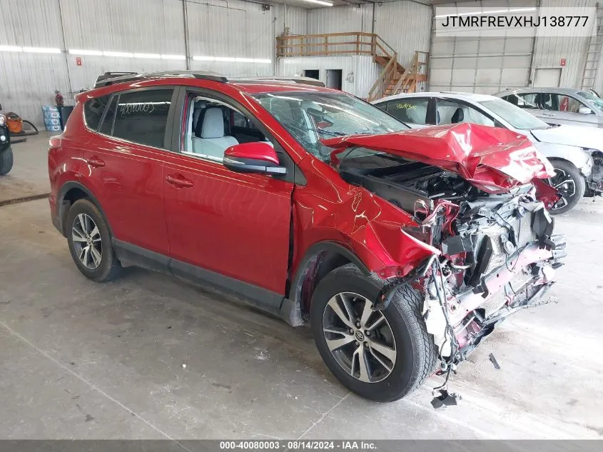 JTMRFREVXHJ138777 2017 Toyota Rav4 Xle