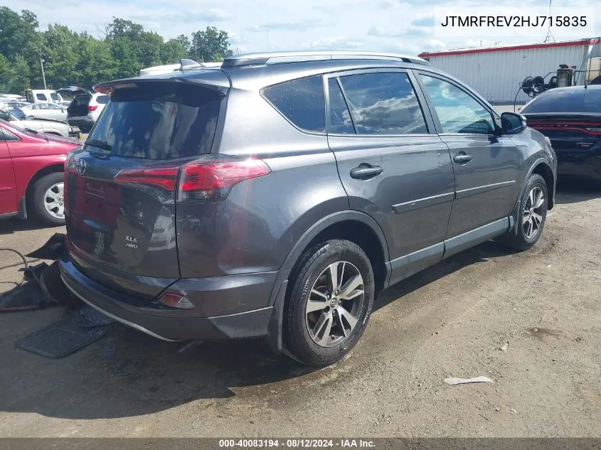 2017 Toyota Rav4 Xle VIN: JTMRFREV2HJ715835 Lot: 40083194