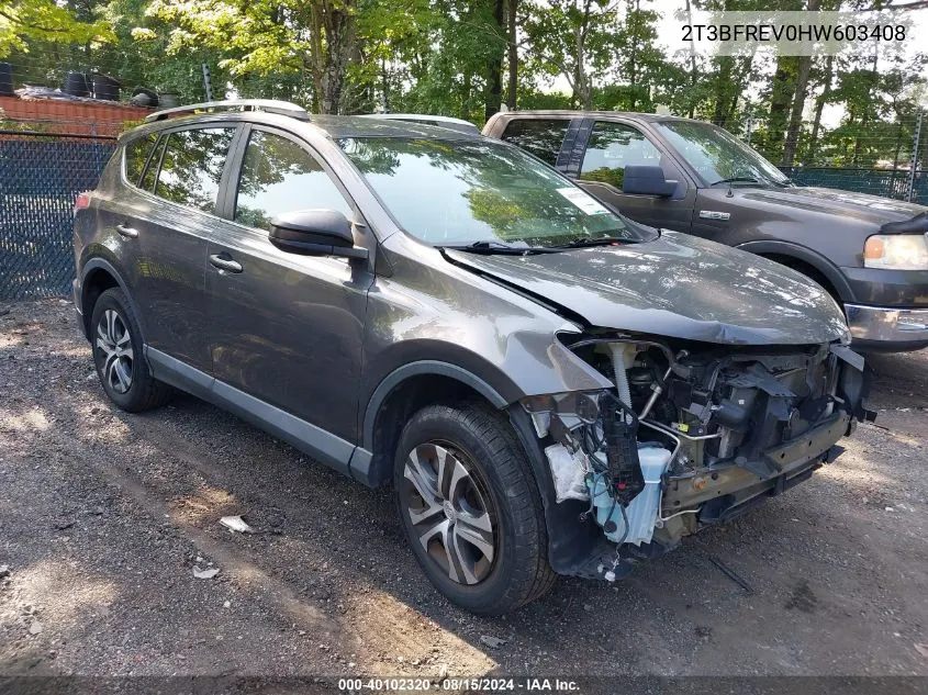 2017 Toyota Rav4 Le VIN: 2T3BFREV0HW603408 Lot: 40102320