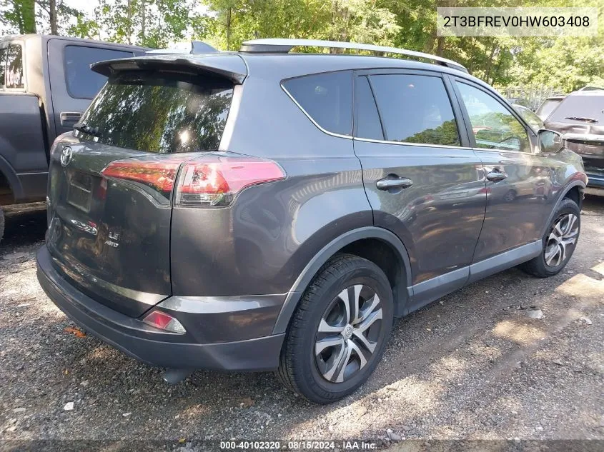 2T3BFREV0HW603408 2017 Toyota Rav4 Le