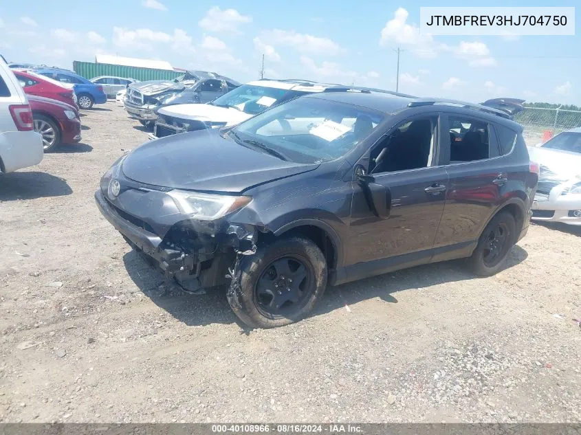 2017 Toyota Rav4 Le VIN: JTMBFREV3HJ704750 Lot: 40108966