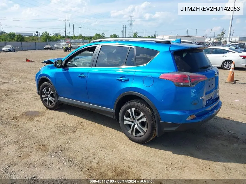 JTMZFREV2HJ142063 2017 Toyota Rav4 Le