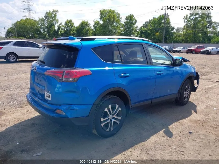 JTMZFREV2HJ142063 2017 Toyota Rav4 Le