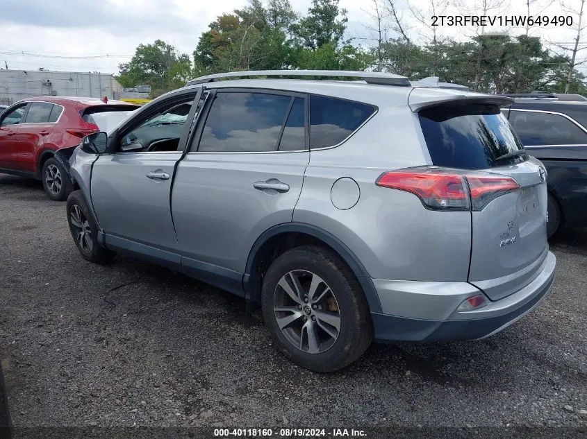 2T3RFREV1HW649490 2017 Toyota Rav4 Xle