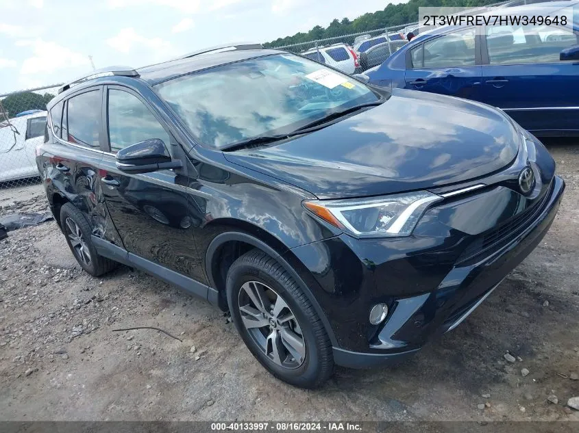 2T3WFREV7HW349648 2017 Toyota Rav4 Xle