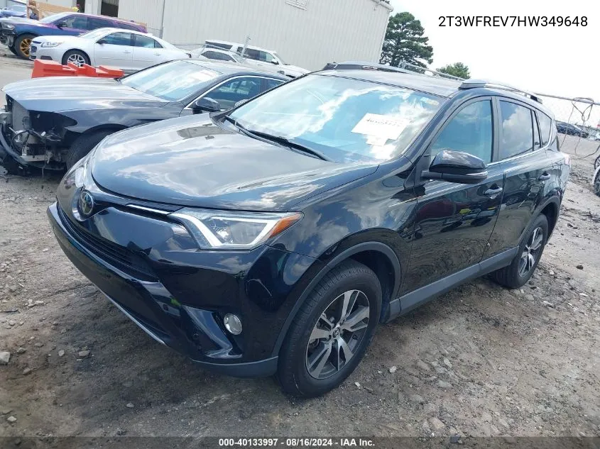 2017 Toyota Rav4 Xle VIN: 2T3WFREV7HW349648 Lot: 40133997