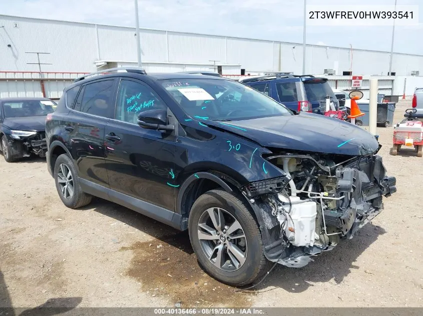 2T3WFREV0HW393541 2017 Toyota Rav4 Xle