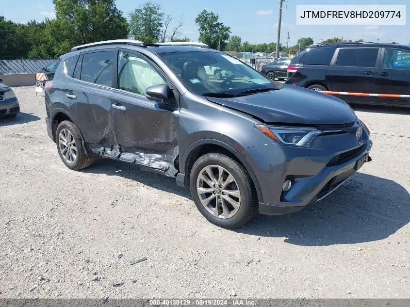 JTMDFREV8HD209774 2017 Toyota Rav4 Limited