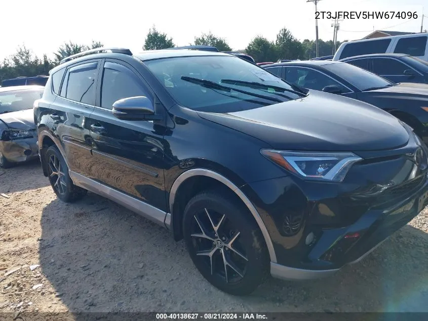 2017 Toyota Rav4 Se VIN: 2T3JFREV5HW674096 Lot: 40138627