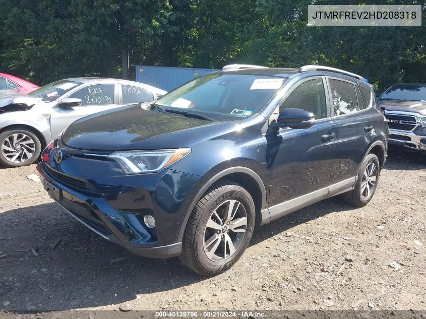 2017 Toyota Rav4 Xle VIN: JTMRFREV2HD208318 Lot: 40139796