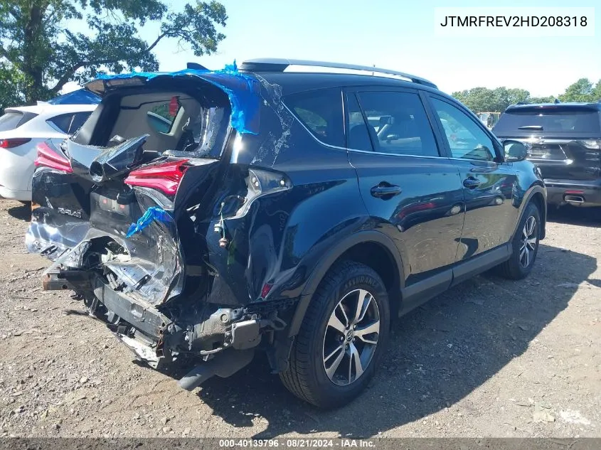 2017 Toyota Rav4 Xle VIN: JTMRFREV2HD208318 Lot: 40139796