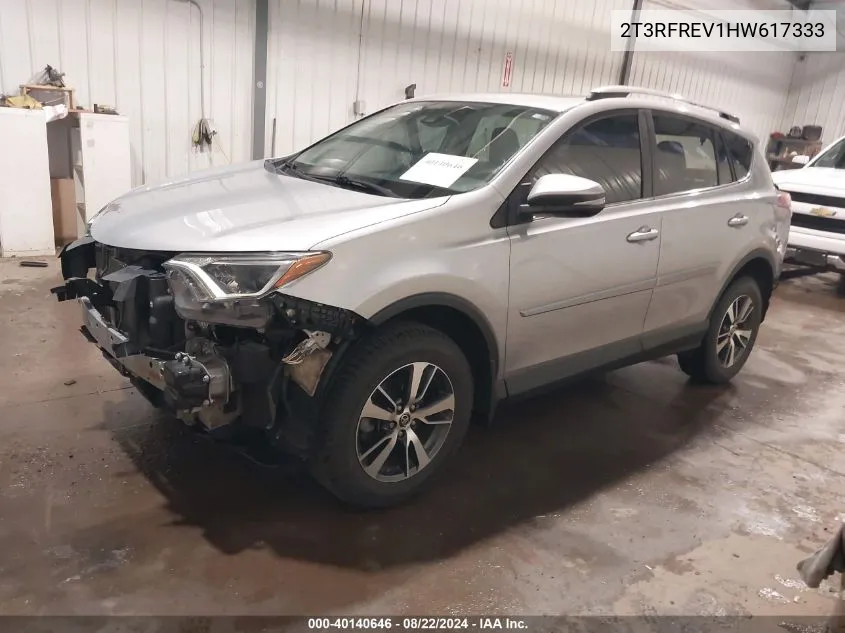 2017 Toyota Rav4 Xle VIN: 2T3RFREV1HW617333 Lot: 40140646