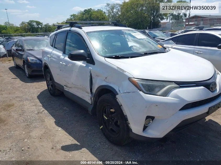 2017 Toyota Rav4 Le VIN: 2T3ZFREV2HW350039 Lot: 40141896