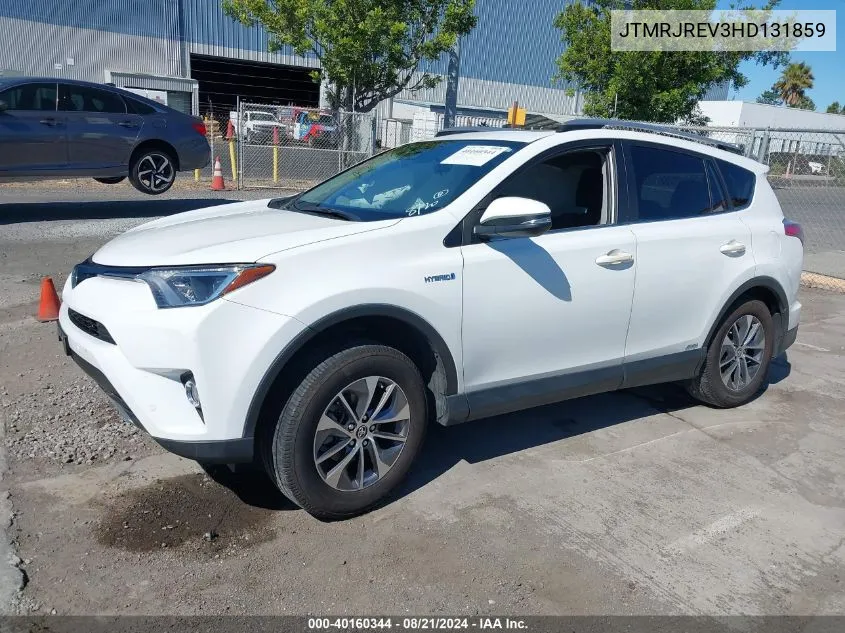 2017 Toyota Rav4 Hv Le/Xle VIN: JTMRJREV3HD131859 Lot: 40160344