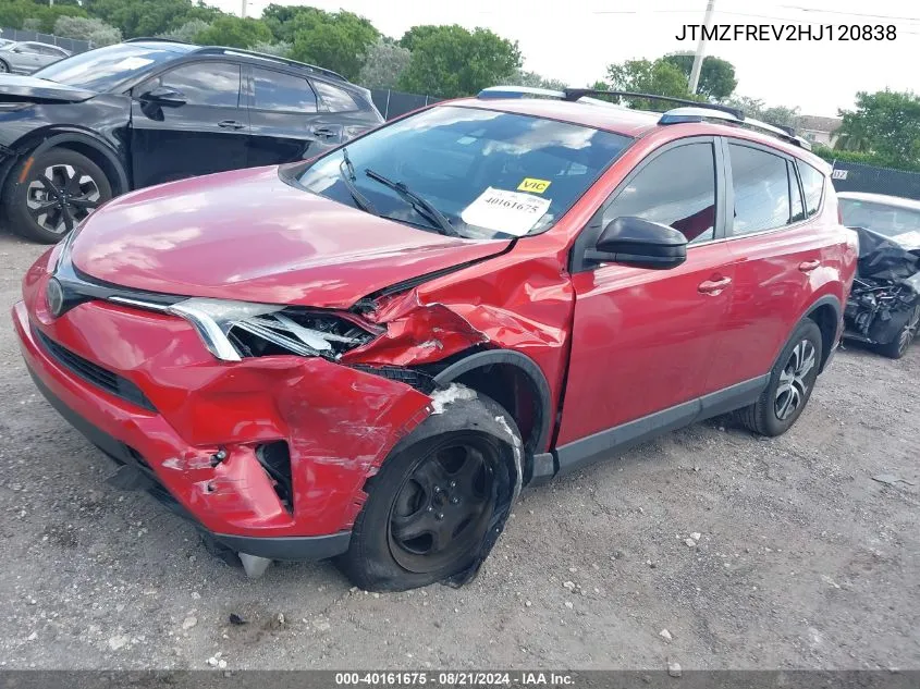 2017 Toyota Rav4 Le VIN: JTMZFREV2HJ120838 Lot: 40161675