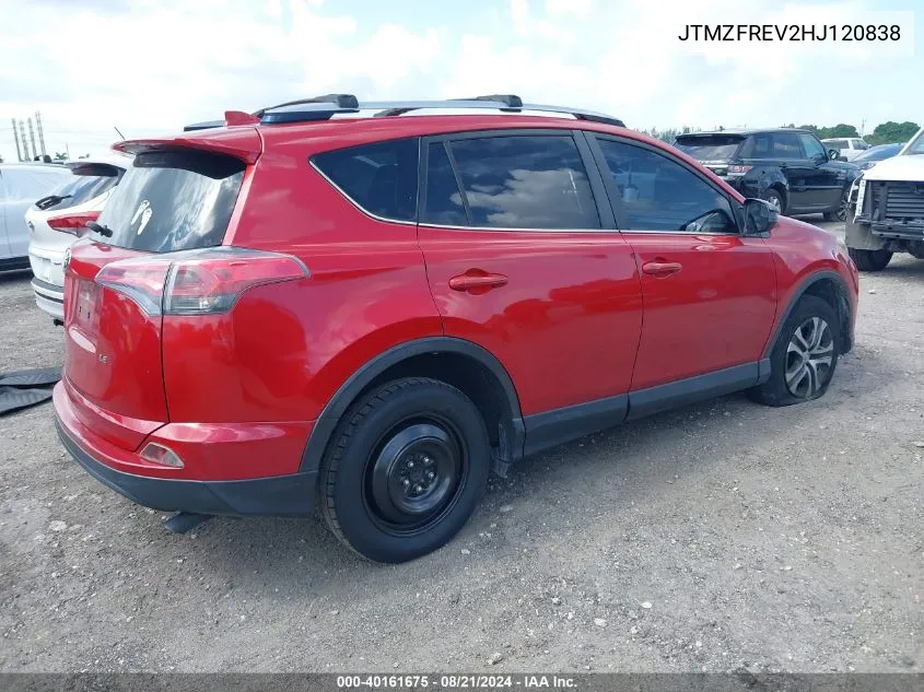 2017 Toyota Rav4 Le VIN: JTMZFREV2HJ120838 Lot: 40161675