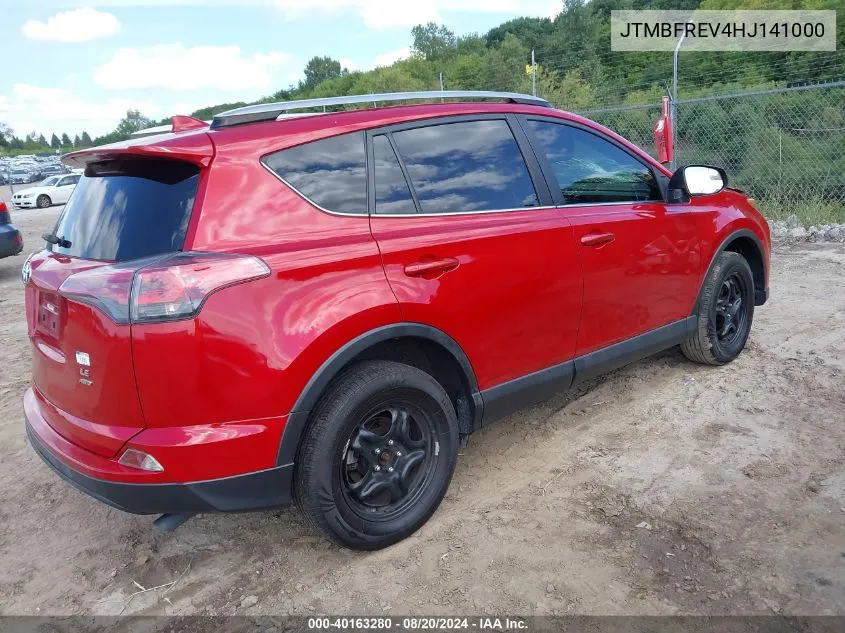 2017 Toyota Rav4 Le VIN: JTMBFREV4HJ141000 Lot: 40163280