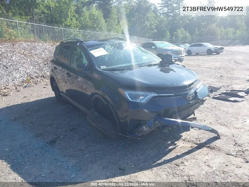 2017 Toyota Rav4 Le VIN: 2T3BFREV9HW549722 Lot: 40164352