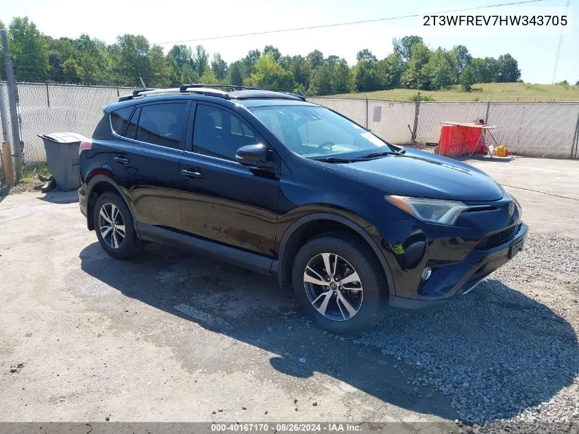 2T3WFREV7HW343705 2017 Toyota Rav4 Xle