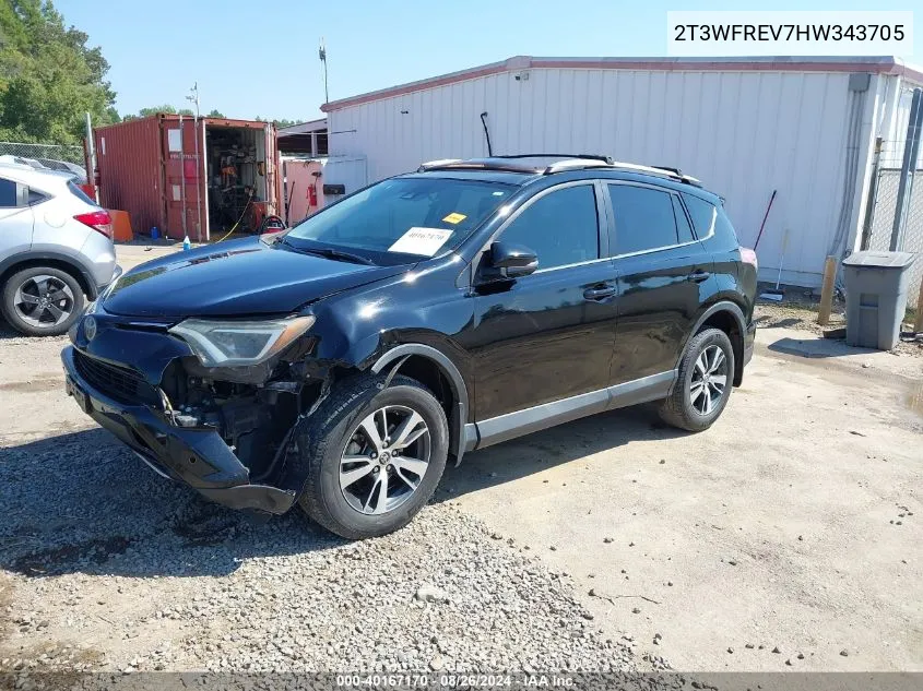 2017 Toyota Rav4 Xle VIN: 2T3WFREV7HW343705 Lot: 40167170