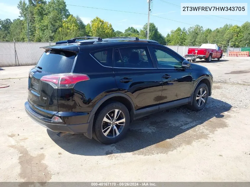 2T3WFREV7HW343705 2017 Toyota Rav4 Xle