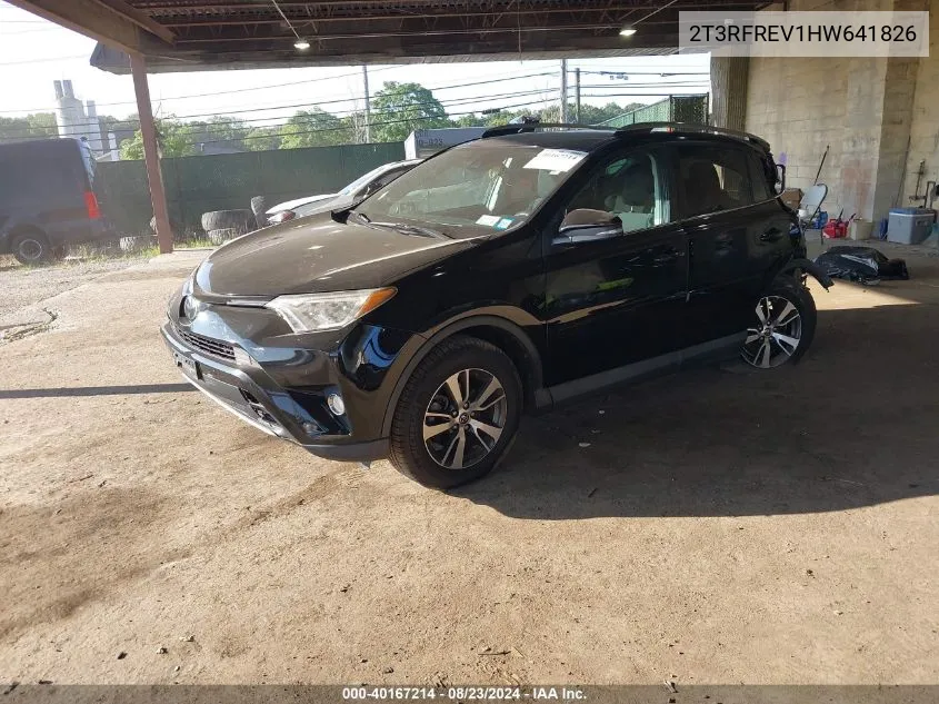 2017 Toyota Rav4 Xle VIN: 2T3RFREV1HW641826 Lot: 40167214