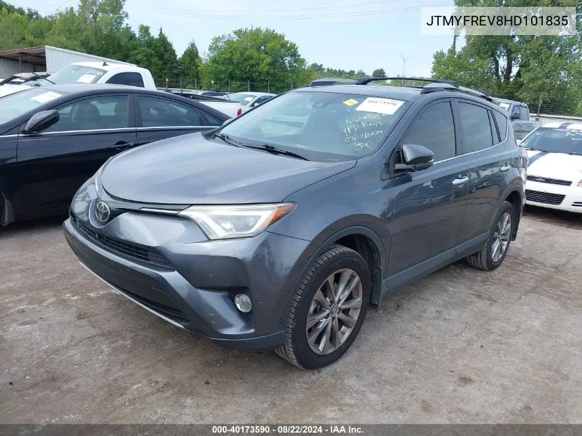 2017 Toyota Rav4 Limited VIN: JTMYFREV8HD101835 Lot: 40173590