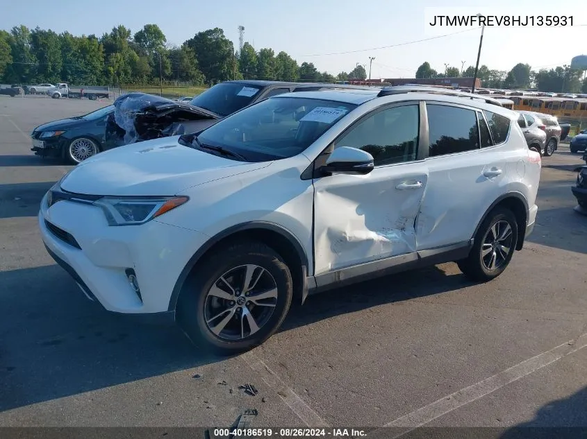 JTMWFREV8HJ135931 2017 Toyota Rav4 Xle