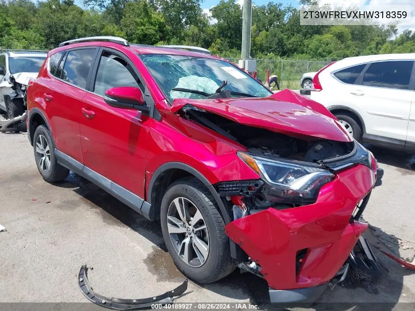 2017 Toyota Rav4 Xle VIN: 2T3WFREVXHW318359 Lot: 40189927