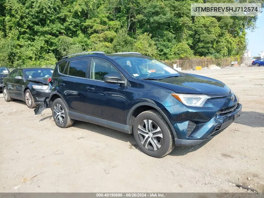 2017 Toyota Rav4 Le VIN: JTMBFREV5HJ712574 Lot: 40190690