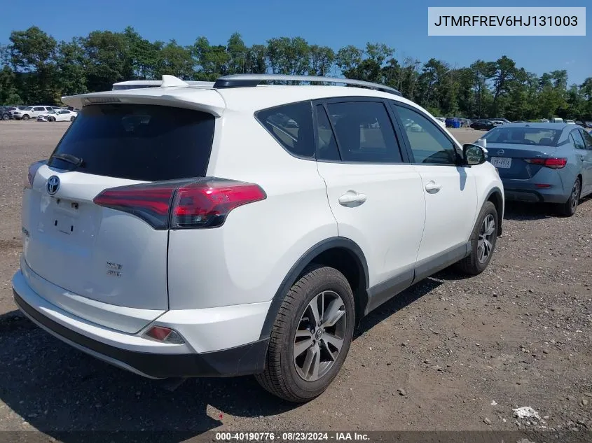 2017 Toyota Rav4 Xle VIN: JTMRFREV6HJ131003 Lot: 40190776