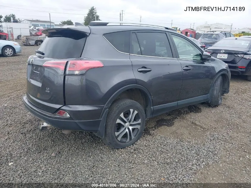 2017 Toyota Rav4 Le VIN: JTMBFREV1HJ714189 Lot: 40197086