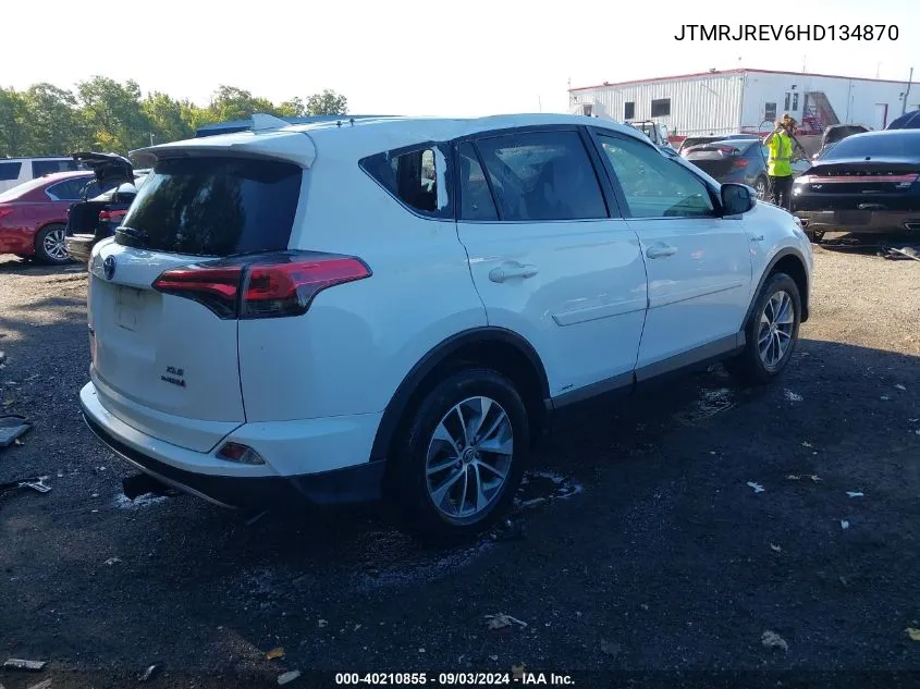 JTMRJREV6HD134870 2017 Toyota Rav4 Hybrid Xle