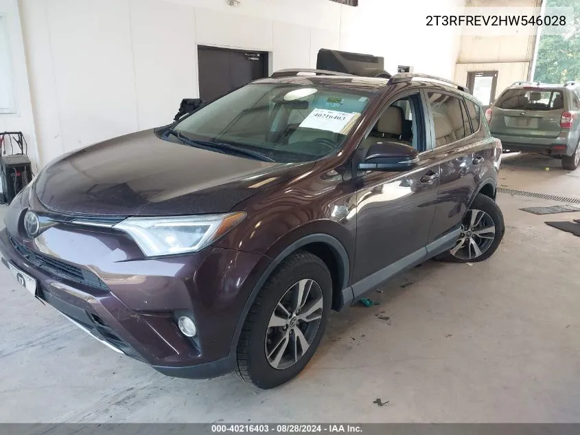 2017 Toyota Rav4 Xle VIN: 2T3RFREV2HW546028 Lot: 40216403