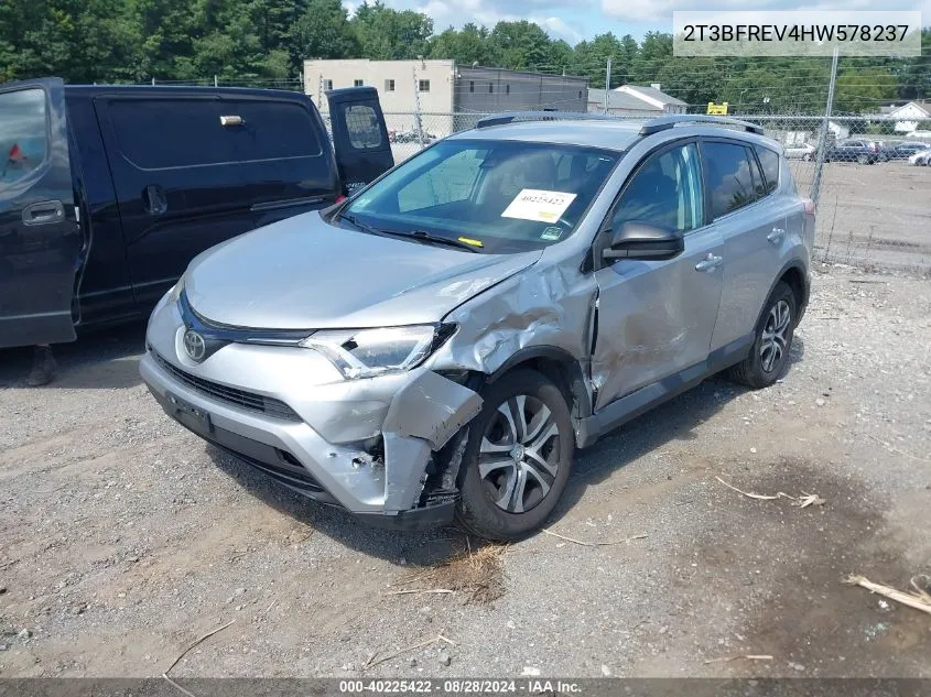 2017 Toyota Rav4 Le VIN: 2T3BFREV4HW578237 Lot: 40225422