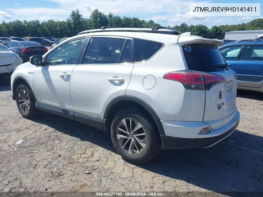 2017 Toyota Rav4 Hybrid Xle VIN: JTMRJREV9HD141411 Lot: 40227190