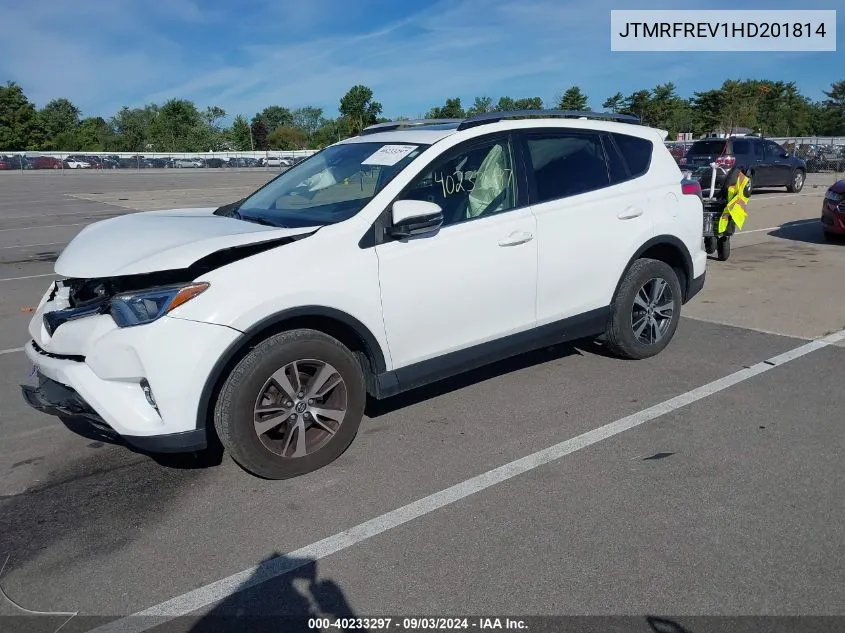 2017 Toyota Rav4 Xle VIN: JTMRFREV1HD201814 Lot: 40233297